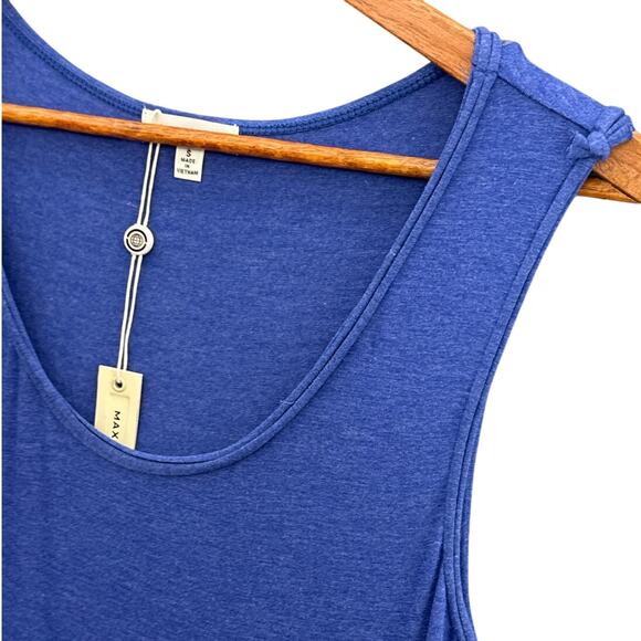 Max Studio Summer Blue Sleeveless Empire Waist Midi Dress Women Small - Picture 5 of 9